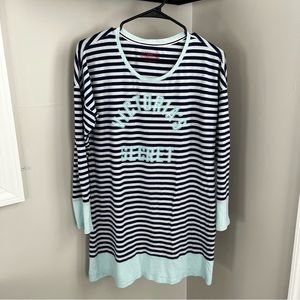 Victoria’s Secret Blue Striped Nightgown Pajamas